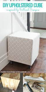 Add Seating And Comfort With An Easy Multipurpose Diy Upholstered Cube Ottoman Or Stool You Can Make You Diy Furniture Chair Diy Storage Ottoman Furniture Diy