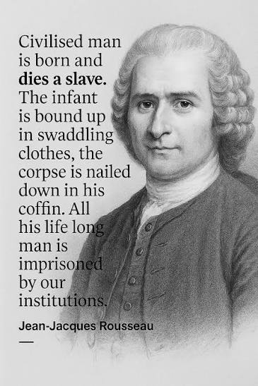 Rousseau's views on societal institutions