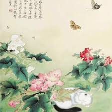 一剪梅 李清照红藕香残玉簟秋 轻解罗裳 独上兰舟 云中谁寄锦书来 雁字回时 月满西楼 花自飘零水自流 一种相思 两处闲愁 此情无计可消除 才下眉头 却上心头 oriental art asian art art