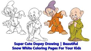 Dopey doing a handstand #snowwhite. Super Cute Dopey Drawing Beautiful Snow White Coloring Pages For Your Kids Youtube