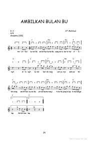 Not angka Ambilkan Bulan Bu ~ Not Angka Lagu Terbaru