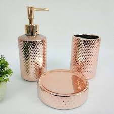 Kit Banheiro Rose Gold Saboneteira Dispenser Escova 3pc Nas Lojas Americanas Com Objetos Decoracao Banheiro Acessorios De Banheiro Banheiro Rosa