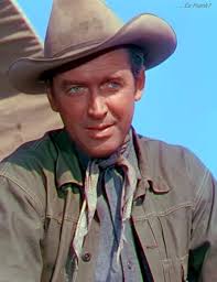 James Stewart as Glyn McLyntock in classic American western film "Bend of  the River" in 1952