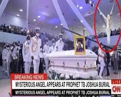 We encourage you to get a candle as a symbol and connect with us in your homes to honour god's servant prophet tb joshua and let the spirit of god. Shocking Mysterious Angel Appears At Tb Joshua S Burial Video Oseikrom Tv