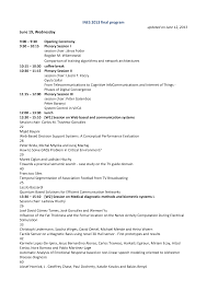 INES 2013 final program June 19, Wednesday