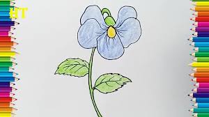 Another free still life for beginners step by step drawing video tutorial. How To Draw A Violet Flower Step By Step Violet Flower Drawing