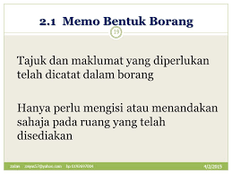 I) original & copy of check out memo or cancellation report from immigration. Penulisan Surat Memo Dan Rasmi Ppt Download