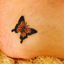 Small Simple Monarch Butterfly Tattoo On Lower Ankle Monarch Butterfly Tattoo Butterfly Tattoo Mens Butterfly Tattoo