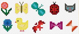 With a beginner cross stitcher, i skip the backstitching (unless they're already familiar with how to do it) and just focus on the cross stitch. Ann Logan 10 Free Patterns Online Small Motifs 785