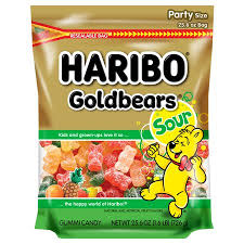 Haribo Gold Bears Sour Original Gummi Candies Party Size 25 6 Oz Walmart Com In 2020 Haribo Gummy Candy Candy Stand