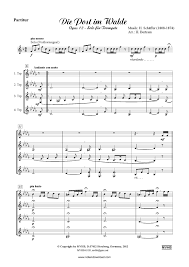Bekanntes trompetensolo live gespielt von matthias drees Die Post Im Walde Trompeten Quartett Heinrich Schaffer Romantik 19 Jhn