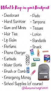 Back To School What To Keep In Your Backpack High School Survival Middle School Hacks Middle School Survival