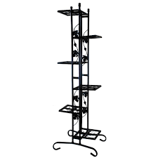 6 Level Plant Stand Hd5199 Bk The Home Depot Wrought Iron Plant Stands Iron Plant Stand Iron Plant