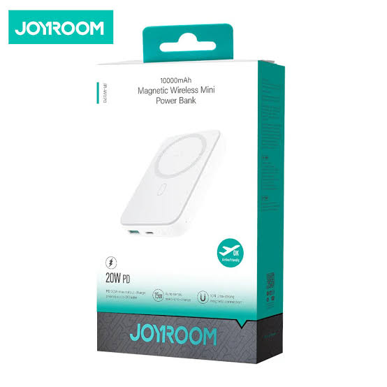 JOYROOM JR W020 10000mAh 20W Magnetic Wireless Power Bank -White - Mega Zone