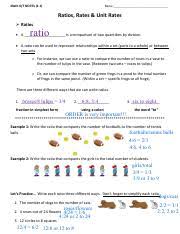 Proportions notes hw key answer. 1 1 Notes Pdf Math 6 7 Notes 1 1 Name Ratios Rates Unit Rates Ratios A Is A Comparison Of Two Quantities By Division A Ratio Can Be Used To Represent Course Hero