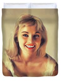 Diane Cilento, Vintage Actress Duvet Cover by Esoterica Art Agency