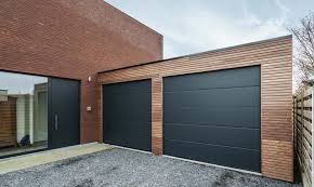 Aangebouwde Dubbele Houten Garage Woodproject Garage Ontwerp Garage Interieur Garagedeur