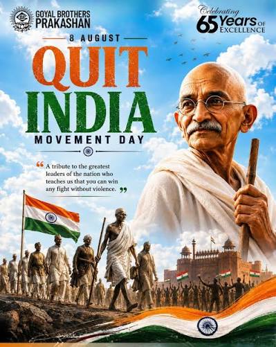 🇮🇳 Quit India Movement Day | 8 August Remembering the historic Quit India Movement and the courage, unity, and determination that inspired India's journey towards freedom. Let us honour the leaders and