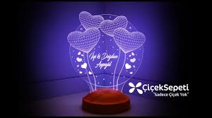 Farklı tasarım başlıklarını satın alarak dilediğiniz. Kisiye Ozel 3 Boyutlu Balon Kalpler Kure Led Lamba Youtube