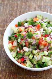 Kachumber Salad Cucumber Tomato Onion Salad Recipe Vegan Richa Kachumber Salad Vegan Salad Recipes Onion Salad