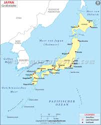 Geographic coordinates of tokyo, japan. Stadte In Japan Japan Stadte Karte