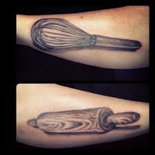 i like this idea of a whisk and a rolling pin i think i just added it to my list of tattoos to get tattoos mom tattoos whisk tattoo