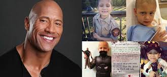 The Rock going to meet cancer kid