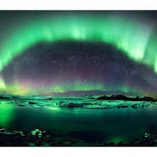 The Aurora Borealis Halo Effect Sky Images Green Sky Northern Lights