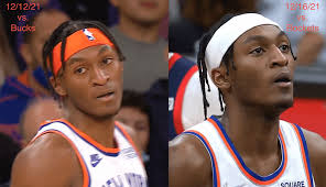 Immanuel Quickley shot 24% from 3pt (12/50) since the end of Fro-Quick  (Hair-in-Face between 11/30 and 12/14). Last night, with his hair  UNDERNEATH his headband, he shot 7/10 from 3pt. Coincidence? I think not. :  r/NYKnicks