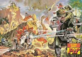 The bikers introduce themselves as duke, lulu, and rockman, the dino riders; Dino Riders Movie Adaptation