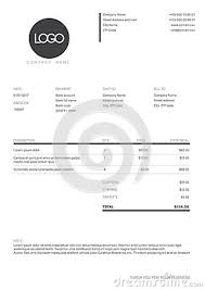 Black And White Simple Invoice Template Stock Vector - Illustration ...