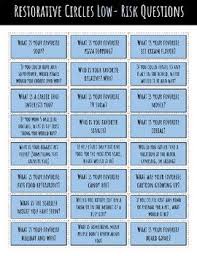 Restorative Circles Low Risk Prompts Restorative Circles Restorative Practices School Nursing School Prerequisites