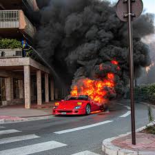 Ferrari modern design 4 air conditioner 12v for person a conversion kit portable wash ferrari club hot sale electric car product parameters item specification parameter 1 basic grade power blade electric vehicle 2 gearbo. Rare Ferrari F40 Worth 1million Erupts In Flames In Monte Carlo As Man Tries To Put It Out With Garden Hose