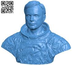 Neil Armstrong Bust B005961 Download Free Stl Files 3d Model For 3d Printer And Cnc Carving Download Free Stl Files In 2020 Stl Print Models Free Download
