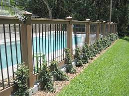 16 Pool Fence Ideas For Your Backyard Awesome Gallery Backyard Fences Backyard Pool Landscaping Pool Fence