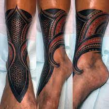 40 Polynesian Leg Tattoo Designs For Men Manly Tribal Ideas Leg Tattoos Polynesian Leg Tattoo Tattoo Designs Men