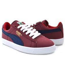 Puma Suede Bordo Lacivert Bayan Ayakkabi Spor Spor Ayakkabilar Ayakkabilar
