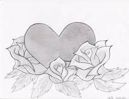 Flower line drawings drawing flowers cosmos flowers flower doodles botanical drawings zen doodle zentangle patterns colorful drawings line art. Heart And Roses Drawing Crochetamommy C 2014 Apr 20 2011 Flower Drawing Heart Drawing Roses Drawing