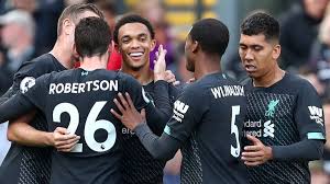 Liverpool have 10 wins, burnley have 3, while 2 games were drawn; Burnley 0 3 Liverpool Reds Go Back Top With Record Breaking Win Football News Sky Sports