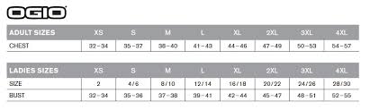 size chart ogio