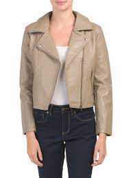 Women T J Maxx Leather Jacket Faux Leather Jackets Jackets