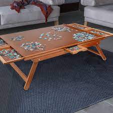 As with our other products, a table top comes with the coffee game table. Buy Jumbl Puzzle Board Rack 27 X 35 Wooden Jigsaw Puzzle Table W 6 Storage Sorting Drawers Smooth Plateau Fiberboard Work Surface Reinforced Hardwood For Games