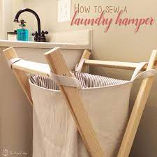 Diy tilt out laundry hamper cabinet | kreg tool this laundry cabinet provides storage, a place to hide your dirty clothes, and a surface to fold towels on when they come out of the dryer. Diy Laundry Hamper For Every Bedroom The Birch Cottage