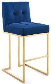Grab sensational navy bar stool at alibaba.com for comfortable sitting at bars. Navy Blue Velvet Bar Stool Heidi Giselle Gold Barstool Luxe Glam Golden Tufted Contemporary Bar Stools And Counter Stools By Mod Space Furniture Mw Privy Gold Bs Blue Houzz