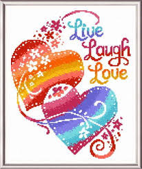 Live Laugh Love Hearts Cross Stitch Pattern By Ursula Michael Crosstitch Com Cross Stitch Heart Cross Stitch Patterns Wedding Cross Stitch Patterns