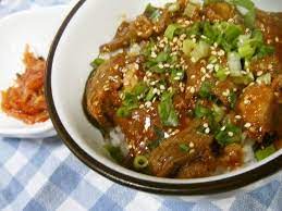 kalbi beef rice bowl recipe by cookpad japan recipe kalbi beef beef rice bowl recipe rice bowls recipes