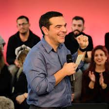 Μίχαλο στο κρυονέρι κατά τη διάρκεια της σημερινής του επίσκεψης στην περιοχή. Alexis Tsipras Home Facebook