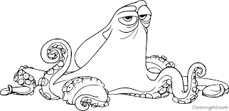 Coloring pages of the disney pixar movie finding dory. Hank The Octopus Coloring Page Coloringall