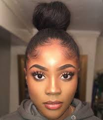 Flawless Makeup Hair Goals Those Edges On Fleek Repost Hairinspiration Highbun Edgesonfleek Hairsty Hair Styles Edges Hair Natural Hair Styles