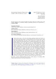 Последние твиты от gεмвιяα ρυтяα αgαм, demikian ayah & ibu menamaiku (@gembiraputra). Pdf Needs Analysis Of Academic English Speaking Material In Promoting 21 St Century Skills